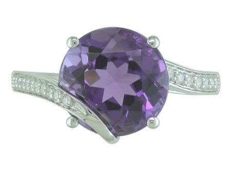 14KW Amethyst Dia Dia-R35837