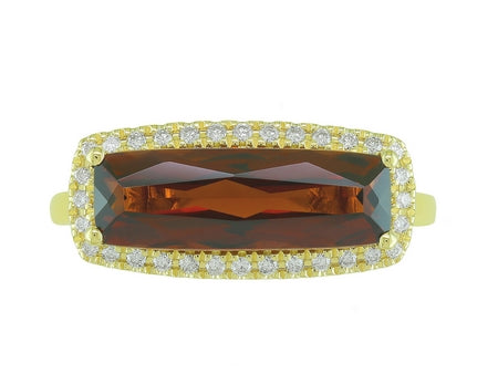 14KW Green Amethyst Dia Dia-R35864