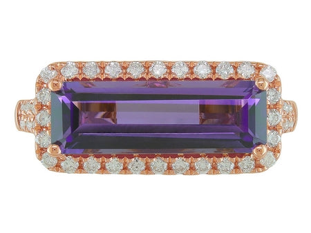 14KW Created Alexandrite Dia Dia-R35866