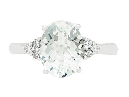 14KW Aquamarine Dia Dia-R36178