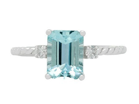14KW Aquamarine Dia Dia-R36204