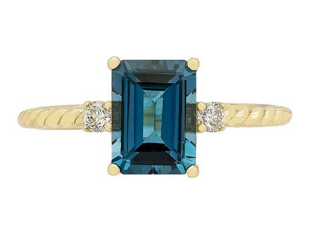 14KW Aquamarine Dia Dia-R36204