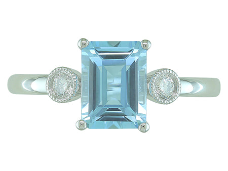 14KW Created Alexandrite Dia Dia-R36205