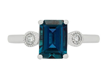 14KW Created Alexandrite Dia Dia-R36205