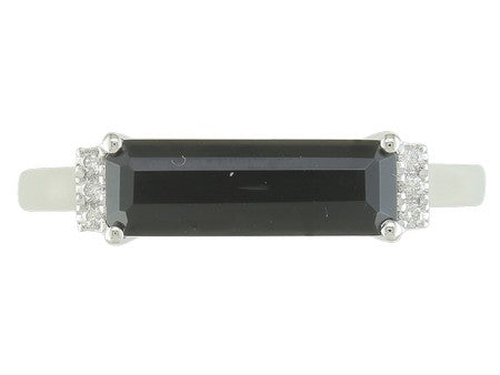 14KY Black Agate Dia Dia-R36334