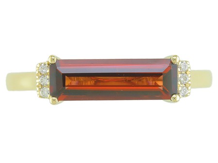 14KY Black Agate Dia Dia-R36334