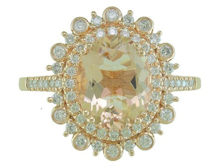 14KP Morganite Dia Dia-R36409