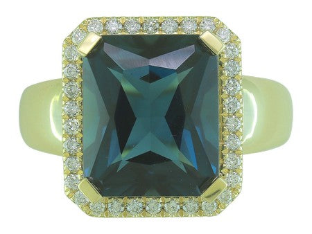 14KY London Blue Topaz Dia Dia-R36439