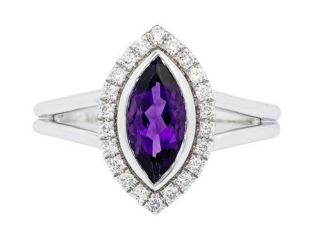 14KW Created Alexandrite Dia Dia-R36562