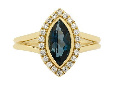 14KW Created Alexandrite Dia Dia-R36562