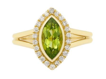 14KW Created Alexandrite Dia Dia-R36562