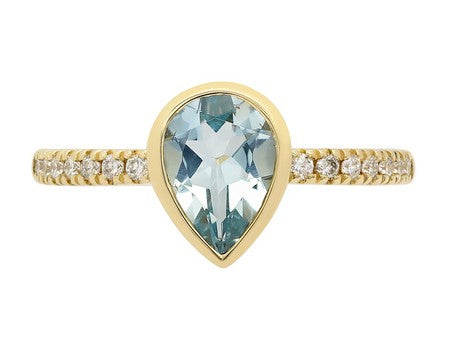 14KY Green Amethyst Dia Dia-R36567