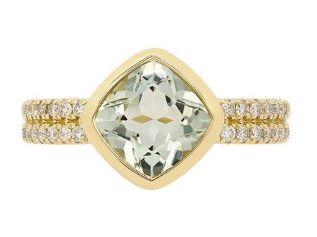 14KY Aquamarine Dia Dia-R36569