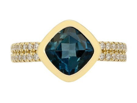 14KY Aquamarine Dia Dia-R36569