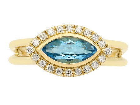 14KW Black Agate Dia Dia-R36572