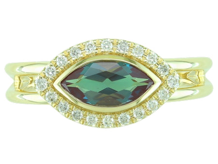 14KW Black Agate Dia Dia-R36572