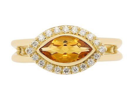 14KW Black Agate Dia Dia-R36572