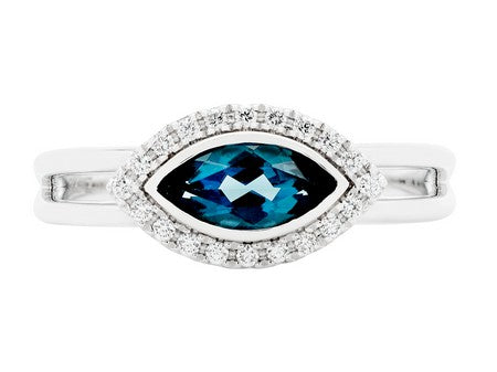 14KW Black Agate Dia Dia-R36572