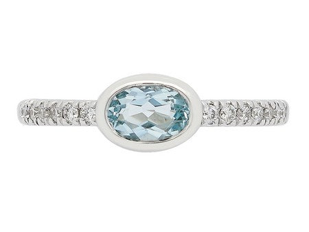 14KW Aquamarine Dia Dia-R36581