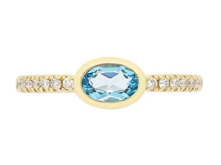 14KW Aquamarine Dia Dia-R36581