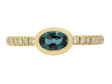 14KW Aquamarine Dia Dia-R36581