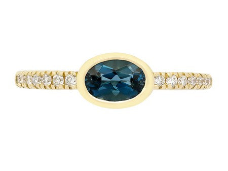 14KW Aquamarine Dia Dia-R36581