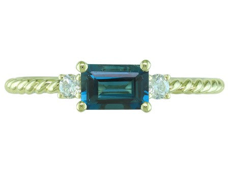 14KW London Blue Topaz Dia Dia-R36741