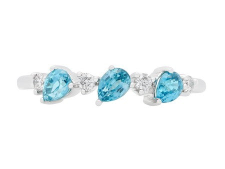 14KY Blue Zircon Dia Dia-R37213