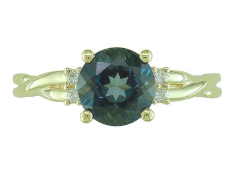 14KP Rhodolite Garnet Dia Dia-RE1496