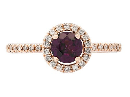 14KP Rhodolite Garnet Dia Dia-RE1663