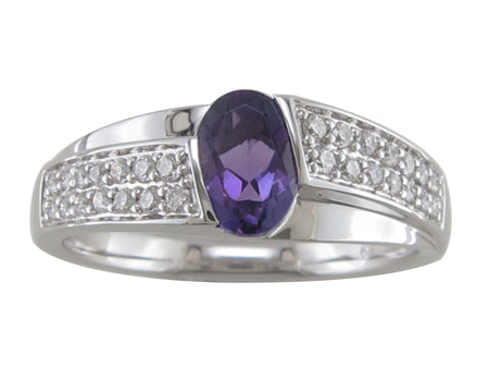 18KW Amethyst Dia Dia-RE1861
