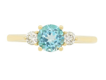 14KY Black Agate Dia Dia-RE2204