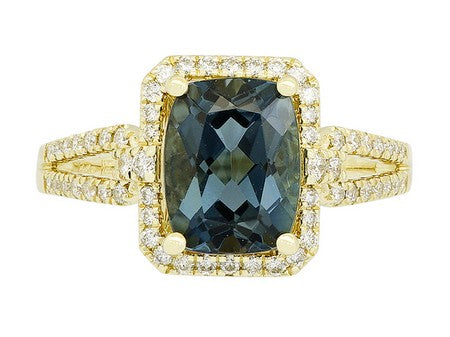 14KY London Blue Topaz Dia Dia-RE3055