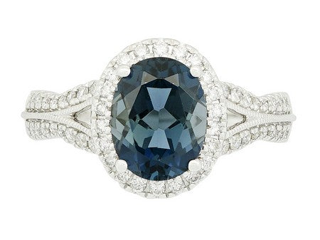 14KW London Blue Topaz Dia Dia-RE3227