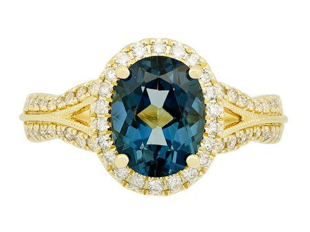 14KW London Blue Topaz Dia Dia-RE3227