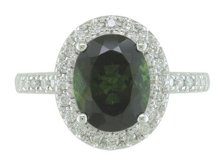 14KW Green Tourmaline Dia Dia-RE3888