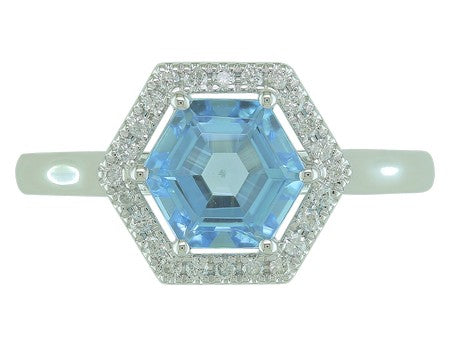 14KW London Blue Topaz Dia Dia-RE3921