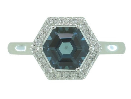 14KW London Blue Topaz Dia Dia-RE3921