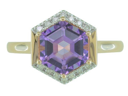14KP+W Pink Amethyst Dia Dia-RE3923