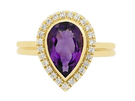 14KY Amethyst Dia Dia-RE4101