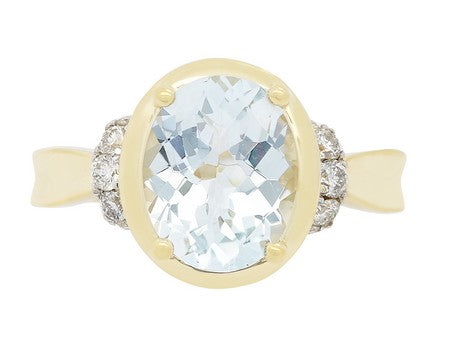 14KY+W Aquamarine Dia Dia-RG6272