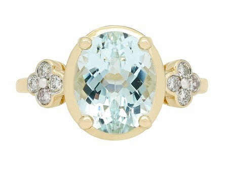 14KY London Blue Topaz Dia Dia-RG6274