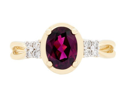 14KY+W Rhodolite Garnet Dia Dia-RG6288