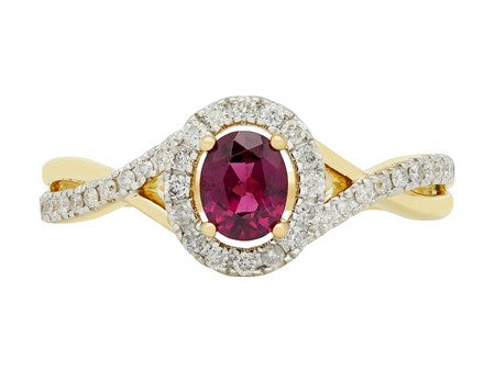 14KY+W Rhodolite Garnet Dia Dia-RG6289