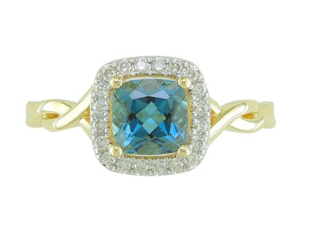 14KW Aquamarine Dia Dia-S08338