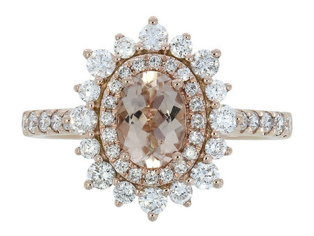 14KP Morganite Dia Dia-S10843